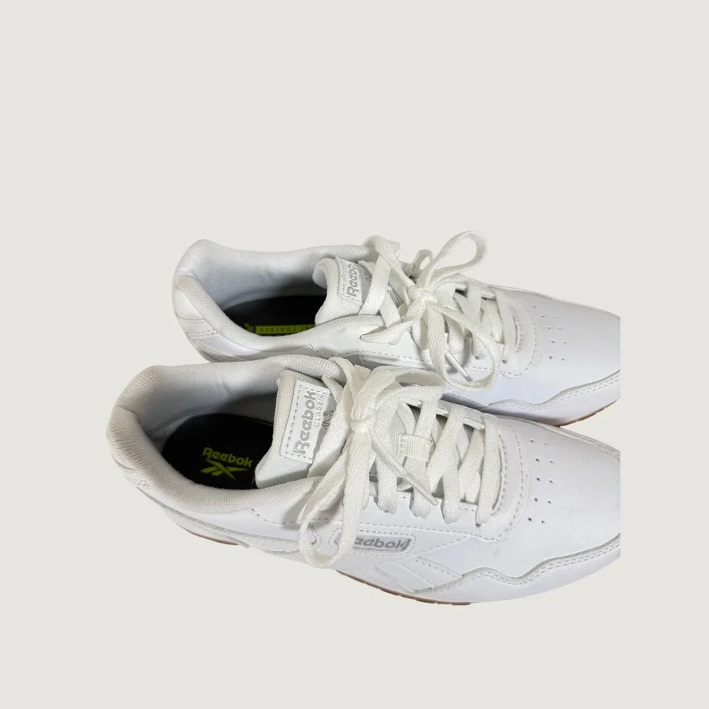 Reebok Royal Glide White Gum Sole Women's Sneakers Size 8 Classic Low Top Shoes